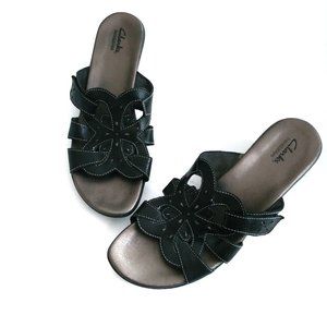 Clarks - Breathable Slip On Heel Sandals